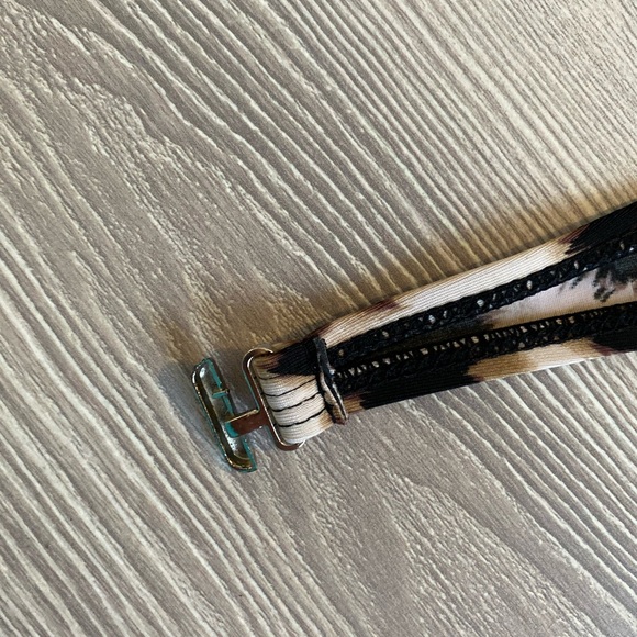 Bedazzled Animal Print Padded Bikini Size Small - Picture 7 of 8